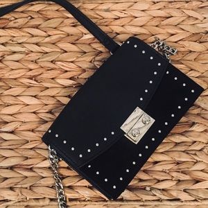 black studded mini crossbody